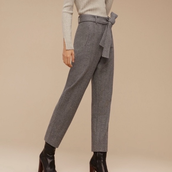 Aritzia Pants - Wildred Tie Front wool pants